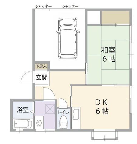 シャッター付駐車場は賃料に含まれます。