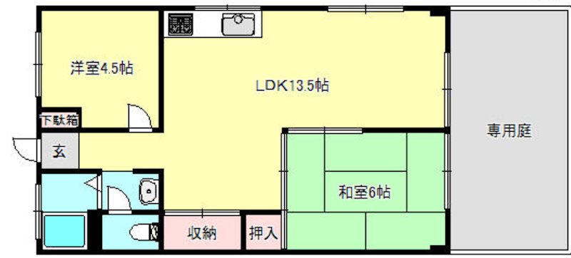 常盤台ハイツの間取り