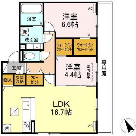 ティエード九大病院前の間取り