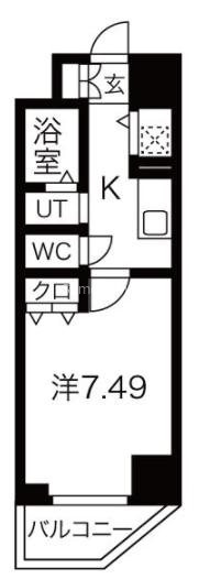 大阪市浪速区戎本町２丁目の賃貸マンションの間取り