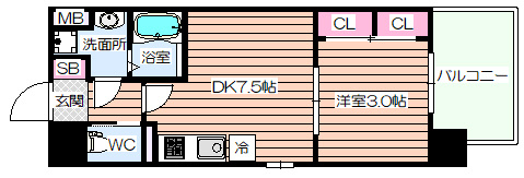 【間取り】 | プライマル南森町