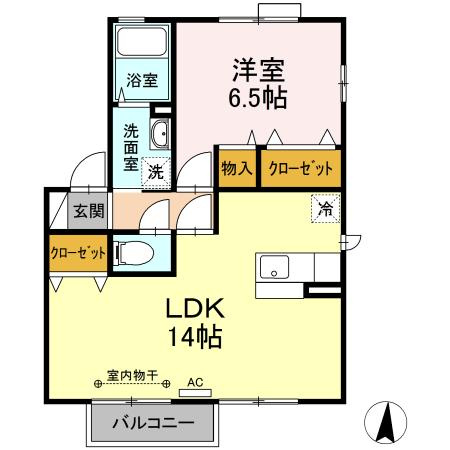ソレイユ新吉田東の間取り
