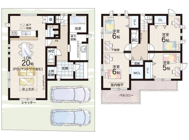 ●29(土)30(日)現地説明会！　天理市前栽町　全2邸の間取り|1号地
