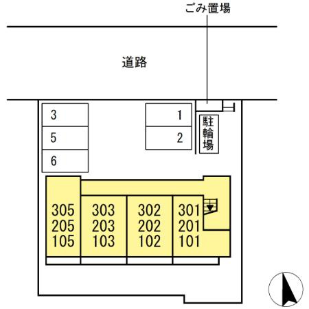 ラフィネ港明の区画図