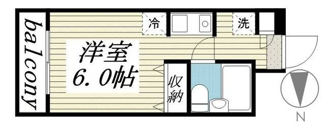 横浜市中区石川町１丁目の賃貸マンションの間取り