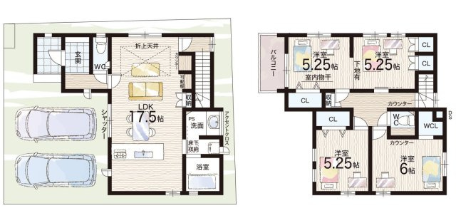 宝塚市山本野里　新築一戸建ての間取り|1号地