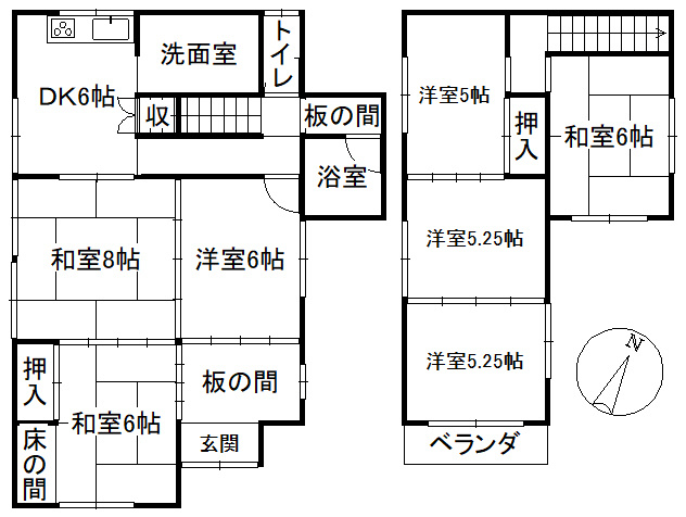 室生大野の間取り