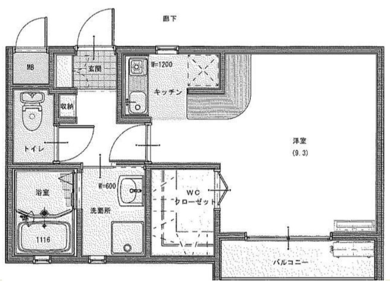 メゾンボヌールTYCの間取り