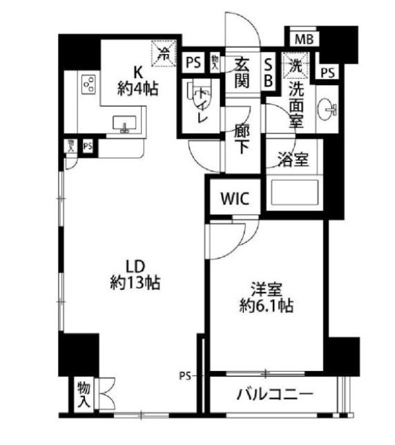 グランスイート銀座レスティモナークの間取り
