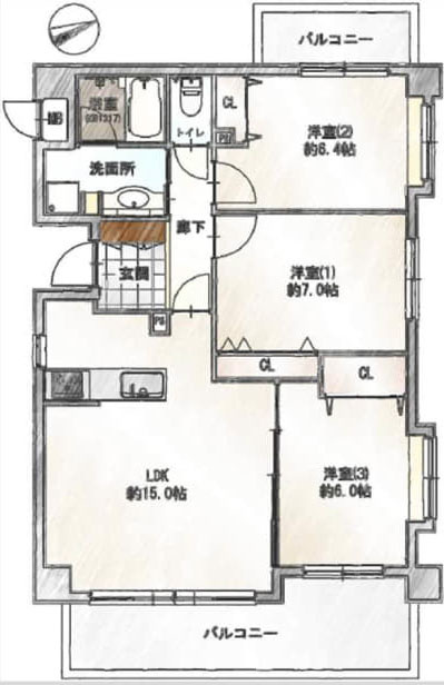 多摩市鶴牧１丁目の中古マンション