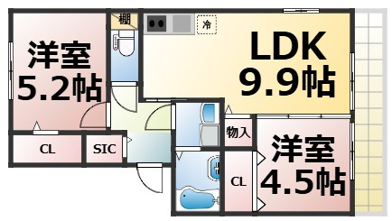 【間取り】 | アビーロード巽東　仲介手数料無料