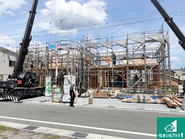 たつの市龍野町末政　第2期　新築一戸建ての外観|周辺は落ち着いた街並みの住宅地！子育てがしやすい住環境です！まだ未完成ですが、現地でしかわからない事もございます。是非一度ご覧ください。