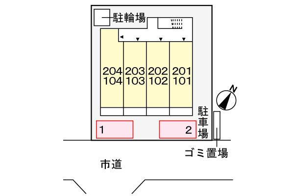 ソリヤ　エスティⅡの区画図