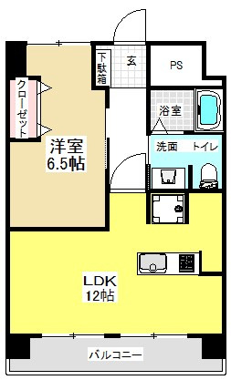 覚王ハイツの間取り