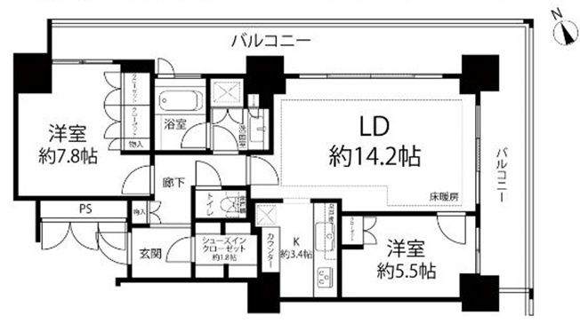 【間取り】 | パークタワー芝浦ベイワードオーシャンウイング