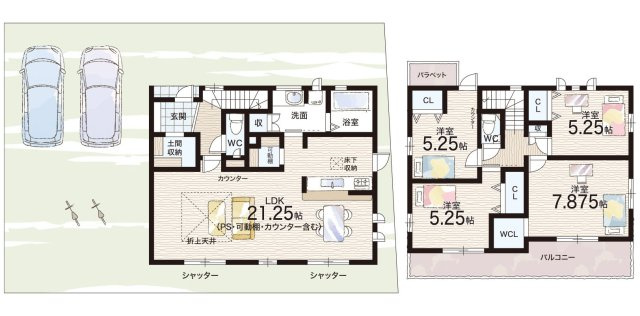●葛城市林堂　第2期　新築一戸建ての間取り|3号地