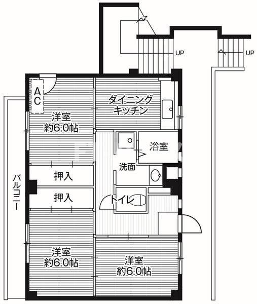 ビレッジハウス古和釜２号棟の間取り