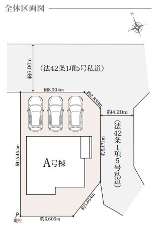 仲介手数料無料　ハートフルタウン林３丁目524番・新築全１棟の区画図