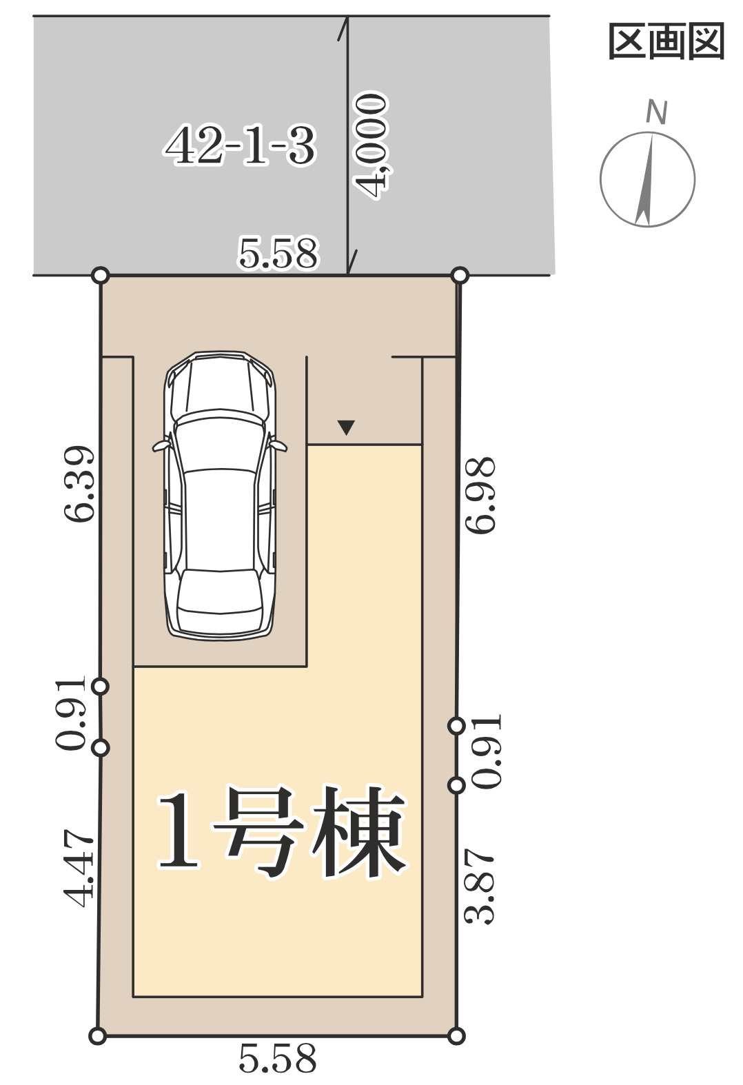 鶴見区緑３丁目新築戸建の区画図
