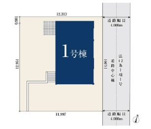 船橋市西習志野3丁目312①の区画図