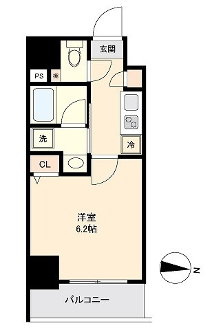 名古屋市中区新栄１丁目の賃貸マンションの間取り