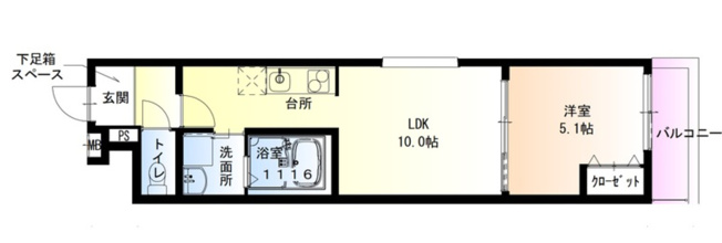 【間取り】 | フジパレス助松町Ⅰ番館