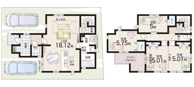 宝塚市山本野里　新築一戸建ての間取り|3号地