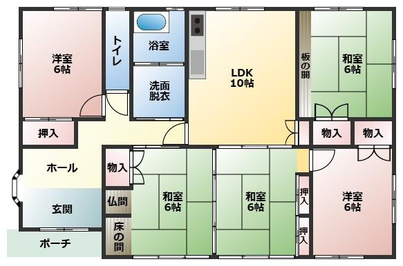 曽於市末吉町南之郷の中古一戸建の間取り