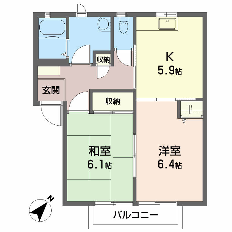 シャーメゾン伊野の間取り