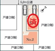 市川市福栄３丁目３１７②の区画図