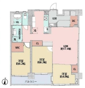 【間取り】 | 野庭団地634－弐号棟 | 3LDK・角部屋・ペット飼育可能（細則あり）