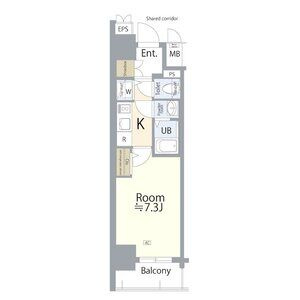 名古屋市中区上前津２丁目の賃貸マンションの間取り