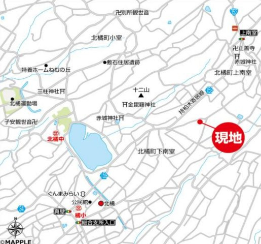 【中古】渋川市北橘町上南室　４LDK＋屋根裏の地図
