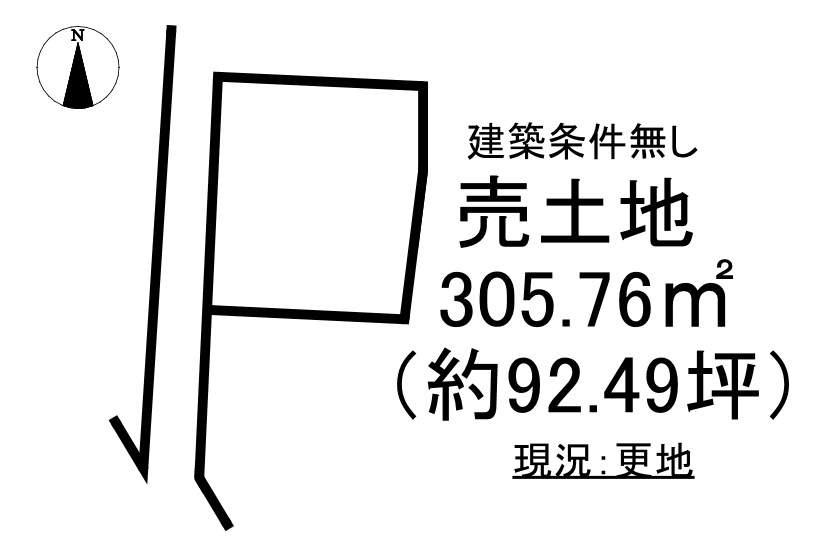 山田町蔵ノ内 売土地の土地図