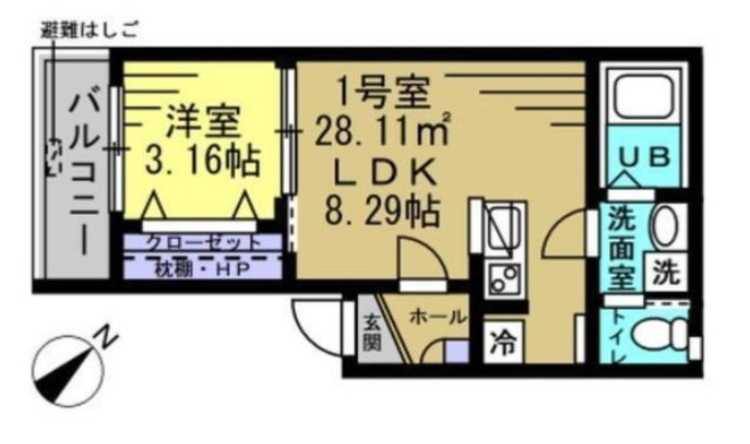 AJ南流山North　Vの間取り