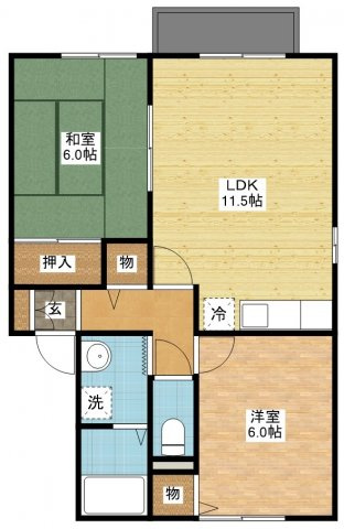 セジュールマツヤマの間取り