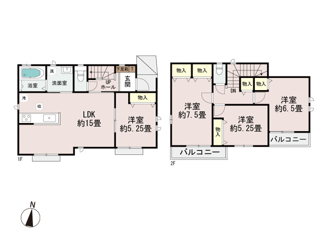 【参考プラン】 | 川越市上戸　建築条件無売地　全7区画　(ふじみ野店) | 建物参考プラン／面積93.56平米(28.30坪)
参考プラン建物価格／1400万円
※内訳については変更になる場合があります。参考プラン価格は目安となります。