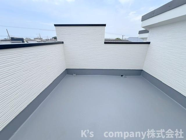 ◎茅ヶ崎市十間坂2丁目　新築戸建　3号棟のバルコニー|ルーフバルコニー☆ご家族のプライベート空間☆