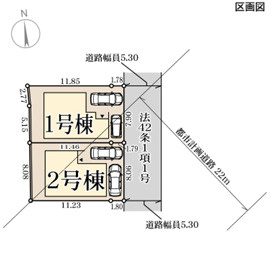 リーブルガーデン明石市魚住町金ケ崎2期の区画図