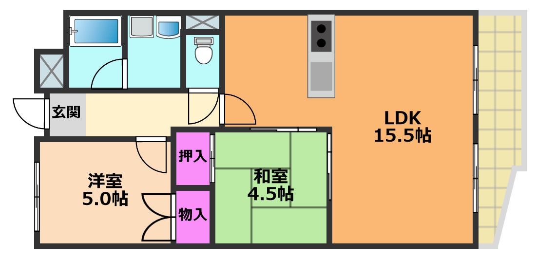 高槻センチュリーマンションの間取り