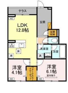 【間取り】 | (仮称)D-ROOM前貝塚町IN | 間取りです。