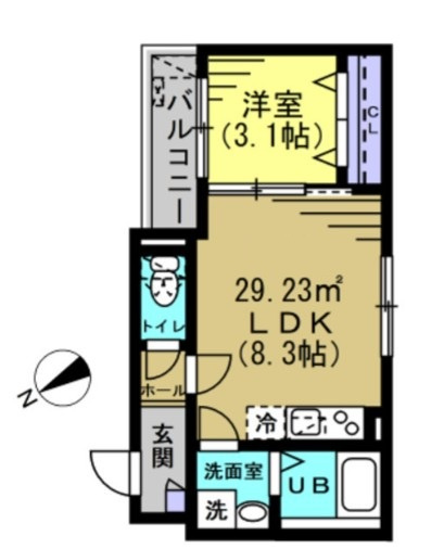 DK新松戸Ⅱの間取り