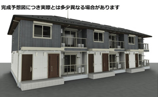 【外観パース】 | (仮称)D-ROOM前貝塚町IN | 外観パースです。