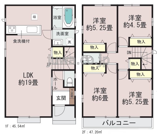 富士見市鶴瀬西３丁目の新築一戸建の間取り