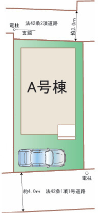 富士見市鶴瀬西３丁目の新築一戸建の区画図