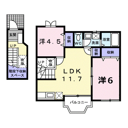 【間取り】 | グランドコート初馬　Ⅱ