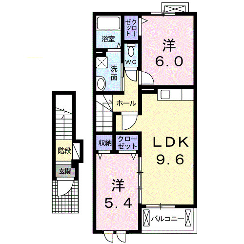 【間取り】 | グランブルー　３ｒｄ
