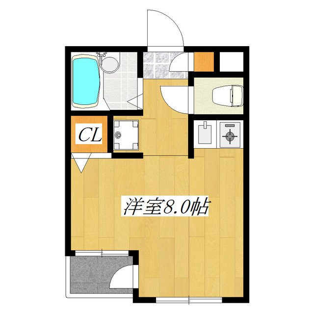 サニーコートの間取り|日当たり良好！広めのワンルーム★