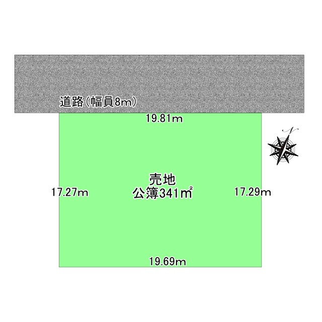 ⑤静岡市駿河区用宗２丁目 売地の土地図