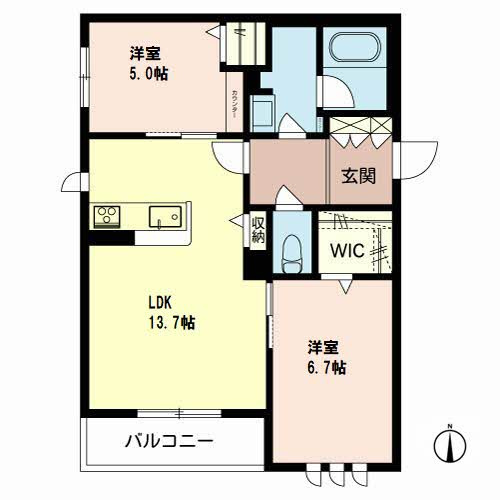 ノーヴェ　エレガンテの間取り